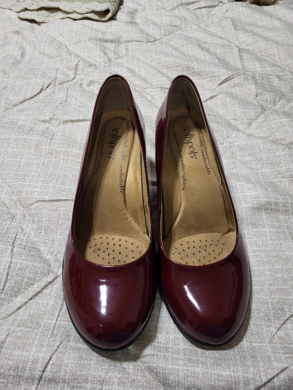 Burgundy Patent Pump - Comfortable Women's Dress Heels